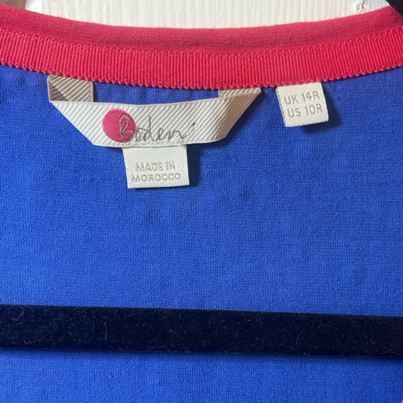 Boden surplice polka dot midi dress blue colorful career 10 - Picture 7 of 8